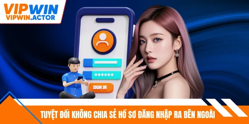 Tuyệt đối không chia sẻ hồ sơ đăng nhập ra bên ngoài