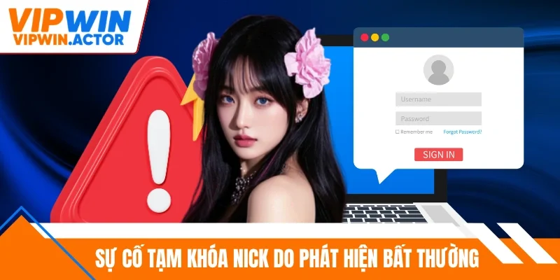 Sự cố tạm khóa nick do phát hiện bất thường