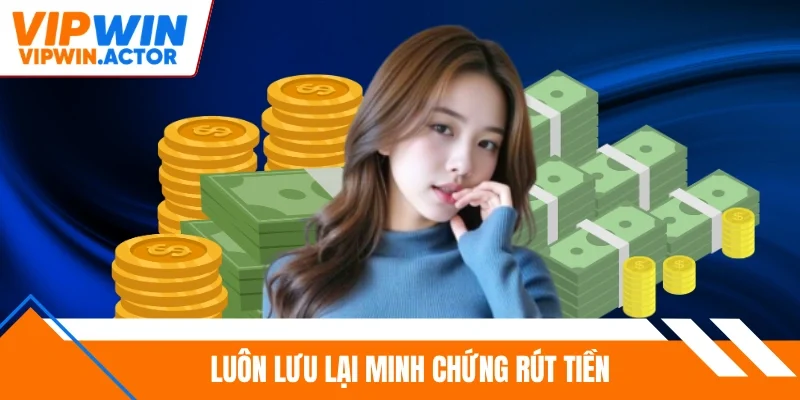 Luôn lưu lại minh chứng rút tiền